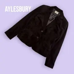 AYLESBURY ブラック スエード テーラードジャケット【9】S-1015