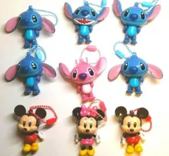 匿名配送 9体 ディズニー ミニフィギュア ミッキー　ミニー　スティッチ B