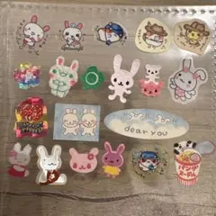 平成レトロシール　こぱむだ　アーミーうさぎ　ハムスター