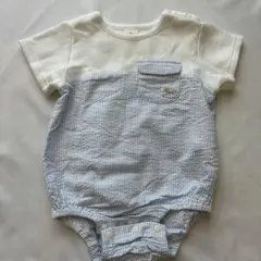 Cottoli 70サイズ　半袖ロンパース　ストライプ