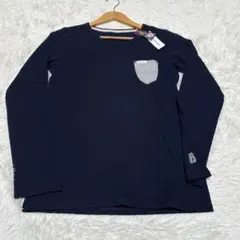 ころん様【コンバース】/長袖Tシャツ/M/紺/ポケット付/ロゴ刺繍/未使用/コッ