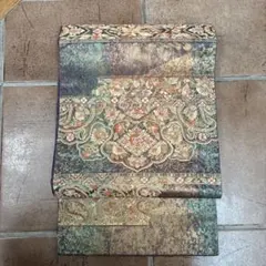 ひ*屋様 名古屋帯　華文　ターコイズブルー　西陣織　正絹　中古　【mm916】 名古屋帯 華文 ターコイズブルー 西陣織 正絹 中古 【mm916】 - メルカリ