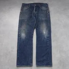 リーバイス501 Levis W34 ブルーデニム 青 ヒゲ ボトム 18910