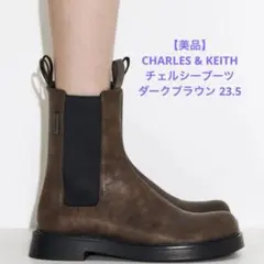 美品 CHARLES & KEITH チェルシーブーツ ダークブラウン 23.5のサムネイル