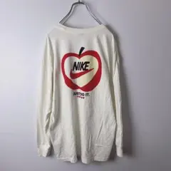 ぱ*だ様 NIKE バックプリント　りんご　男女兼用　ロンT 長袖カットソー　古