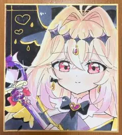 合*3様 探偵プリキュア　キュアアルカナシャドウ　手描きイラスト　ファンアート