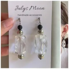 6395アンティークピアスイヤリングシルバー大ぶりロングシンプル韓国レトロビーズ