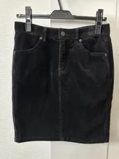 Miss LA Jeansブラック コーデュロイ タイトスカート スリット冬