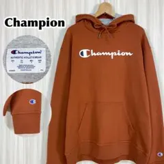 ☆希少☆人気カラー☆チャンピオン ビッグロゴ 裏起毛 プルパーカー ブラウン