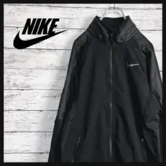 am5108 ナイキ ナイロンジャンパー 黒 M 無地 フード収納