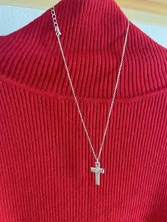 クロスモチーフ ネックレス シルバー ユニセックス 新品同様