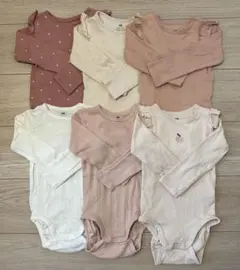 H&M 長袖ボディスーツセット 9-12M