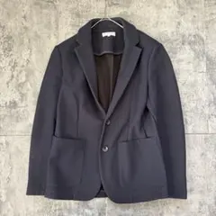 アバハウス（46）テーラードジャケット ネイビー　メッシュ生地 軽やか素材