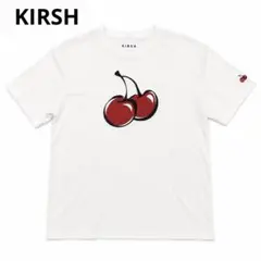 KIRSH キルシー ビッグチェリー ラメロゴ 半袖Tシャツ ホワイト 韓国のサムネイル