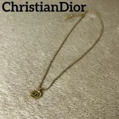 ChristianDior CDロゴ サークル ツイスト ゴールド ネックレス