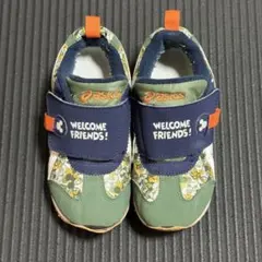 asics アイダホMINI ミッキー＆フレンズ カーキ×ホワイト 17.5cm