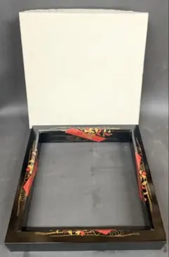 茶道具 黒本漆塗 蒔絵「花筏」炉縁　花いかだ　古い時代 茶道具 黒本漆塗 蒔絵「花筏」炉縁 花いかだ 古い時代 - メルカリ