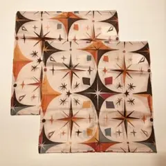 ◆ミッドセンチュリー/50sアトミック柄クッションカバー 2枚/21◆ロカビリー