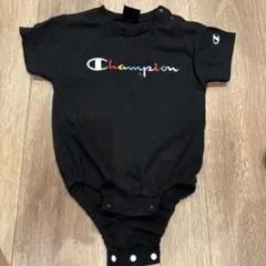 Champion 黒 ロンパース 80