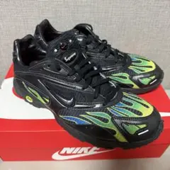 Supreme × Nike フレイム スニーカー ブラック ネオン 希少 28 - メルカリ