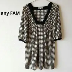 【any FAM】ドット柄　五・七分袖　チュニック　スクエアネックのサムネイル