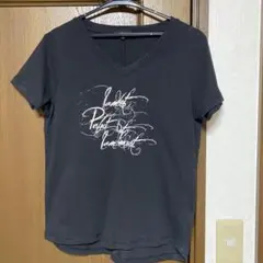 COMME CA ISM 黒 Vネック Tシャツ サイズ9