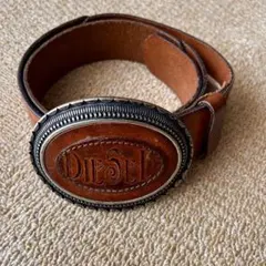 DIESEL レザーベルト ブラウンのサムネイル