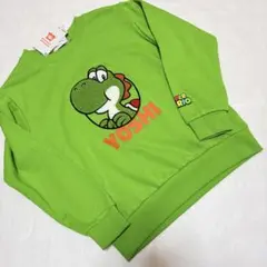 スーパーマリオ　ヨッシー　トレーナー　プルオーバー　130　緑　サガラ　刺繍