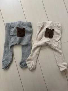 babyGap ベビータイツ 0-12M 2点セット　ケツくま
