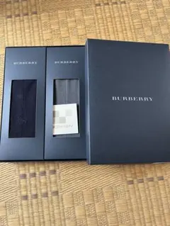 BURBERRY ネイビー　グレー　　ソックス 2足セット