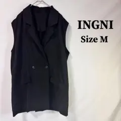 INGNIブラックベストノースリーブジャケット