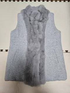 【最終価格】毛皮(ラビット) リバーシブルベスト