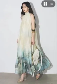 【アンドレアアンドコー】水彩ティアードワンピース