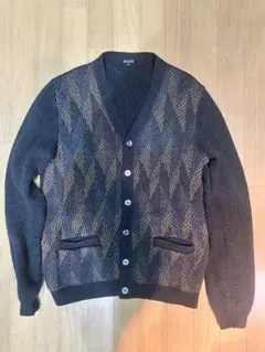 EX-CLUBダイヤモンド柄 カーディガン　M