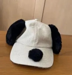 レア　スヌーピー SNOOPY キャップ　帽子　ベージュ　耳付き　USJ