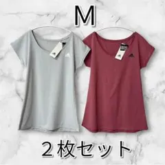 アディダス　フレンチスリーブTシャツ　吸汗速乾 フレンチ袖　 Ｍ　２枚セット