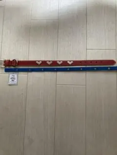 犬手作り　首輪　赤　かわいい