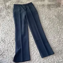 ビームス　ネイビー フロントタック スラックス