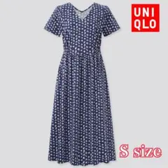 UNIQLO ポール & ジョー 花柄ワンピース　ネイビー　Sサイズ