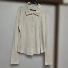 GU　リブポロカーディガン Sサイズ　アイボリー