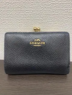COACH コーチ がま口 財布 ブラック