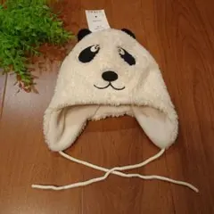 茶庭様【新品 未使用】Eskimo パンダニット帽 48(49)cm