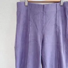 상태좋음 forever21 フレアパンツ フレア リブ M 紫 綿