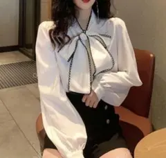 ボウタイ ブラウス SHEIN