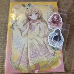 学園アイドルマスター　花海咲季　月村手毬　藤田ことね　ステッカー　クリアファイル