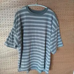 niko and…ボーダー柄 クルーネックTシャツ グレー