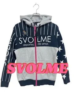 SVOLME ストライプ 星柄 フード付きパーカー　Mサイズ　フットサル