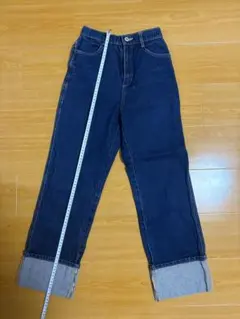 GRLロールアップ デニムパンツ インディゴ