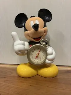 ミッキーマウス 置時計 アラーム機能付き　目覚まし時計　レア　disney