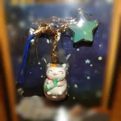 夏目友人帳 ニャンコ 星空ストラップ 猫デザイン